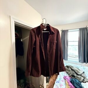 Alan Men's Dark Burgundy Button-Up Shirt